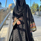 Black Ankara Kimono Abaya