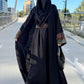 Black Ankara Kimono Abaya