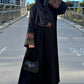 Black Ankara Kimono Abaya