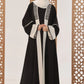 Black Arabic Shrug Abaya