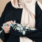 Black Beaded Fixed Baggy Abaya