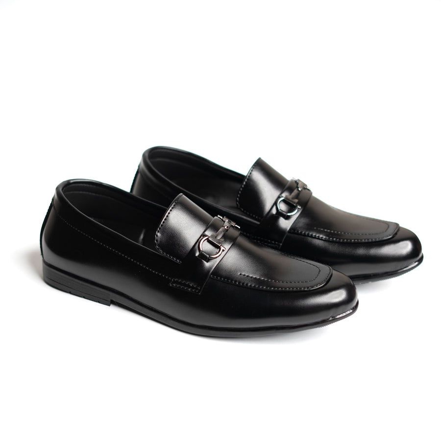 Black Circle Buckle Formal Shoes