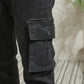 Black Cargo Denim Joggers