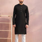 Black Cotton Kurta Trouser - Men