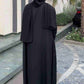 Black Half Drop Beaded Abaya