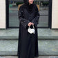 Black Half Drop Beaded Abaya