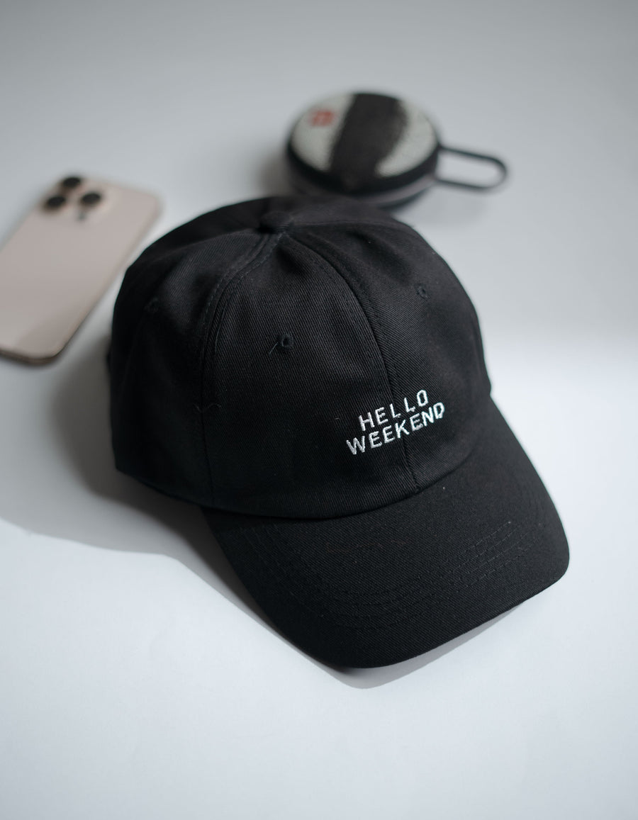 Black Hello Weekend Cap -IMP53