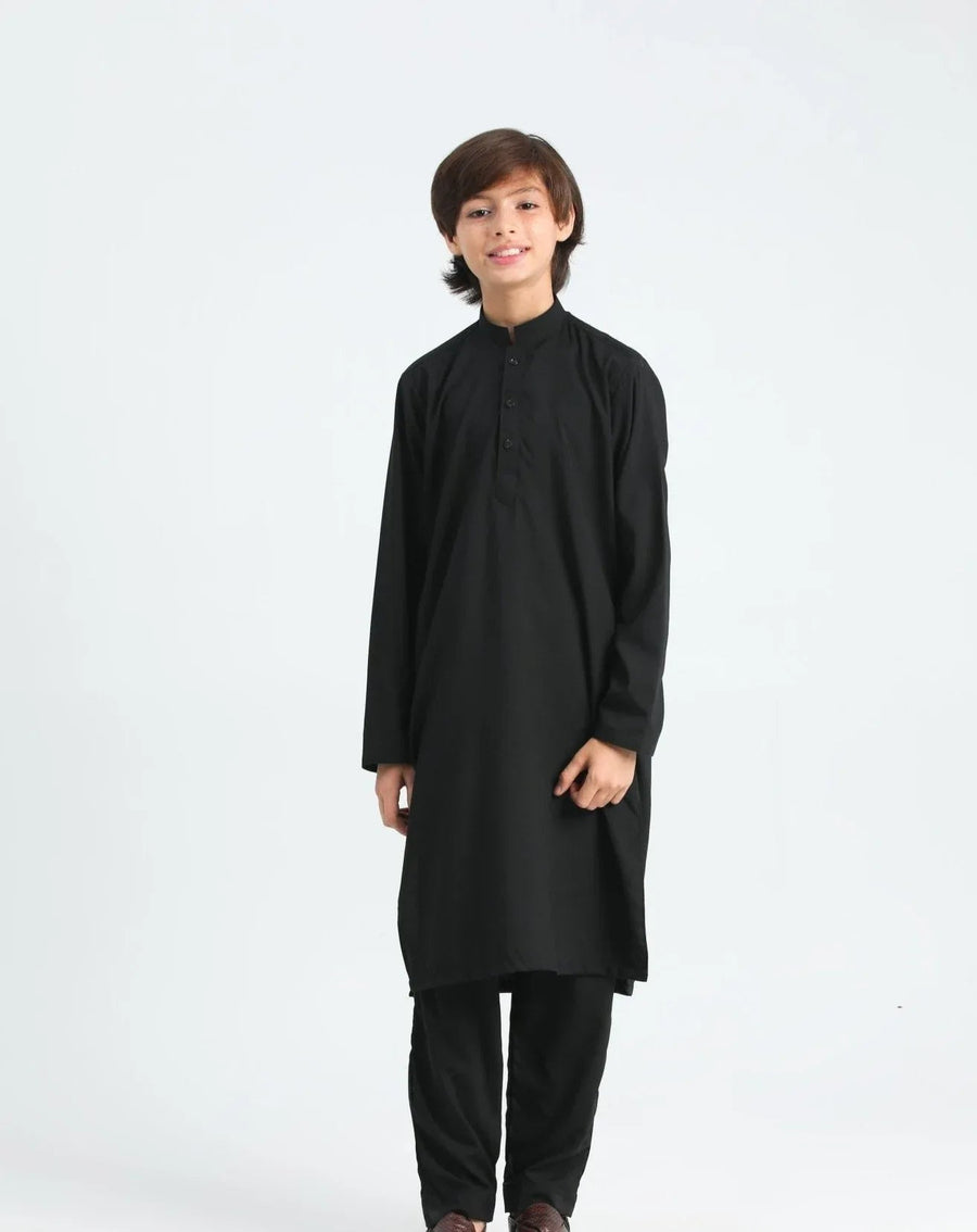 Crow Black Kurta Trouser - Kids