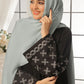 Black Leaf Petal Embroidered Abaya