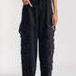 Black Multi Pocket Cargo Jeans Women