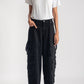 Black Multi Pocket Cargo Jeans Women