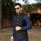 Black Opal Suiting Waistcoat - Round Cut - Men