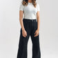 Black Over Dyed Flare Jeans Women