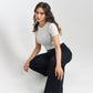 Black Over Dyed Flare Jeans Women
