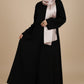 Black Pleated Abaya
