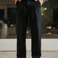 Black Urban Pleat Relaxed Jeans