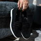Black Tie Suede Penny Loafers