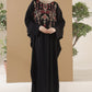 Black Tatreez Kaftan