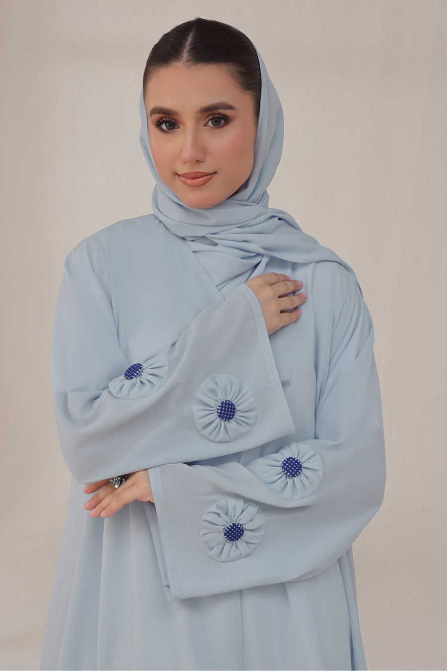 Blossom Blue Abaya