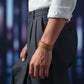 The Grit - Bronze Lizard Texture - Kara Style Leather Bracelet / Leather Cuff