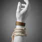 The Grit - Bronze Lizard Texture - Kara Style Leather Bracelet / Leather Cuff