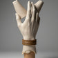 The Grit - Bronze Lizard Texture - Kara Style Leather Bracelet / Leather Cuff