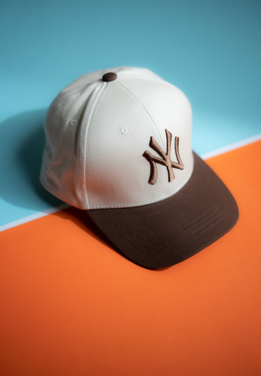 Brown Two Tone Logo Cap -PK41