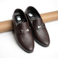 Brown Circle Buckle Formal Shoes