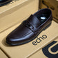 Brown Circle Buckle Formal Shoes