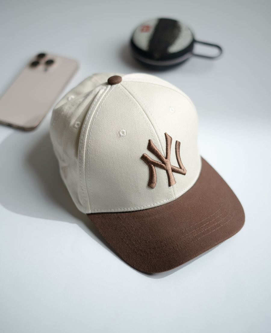 Brown Two Tone Logo Cap -PK41