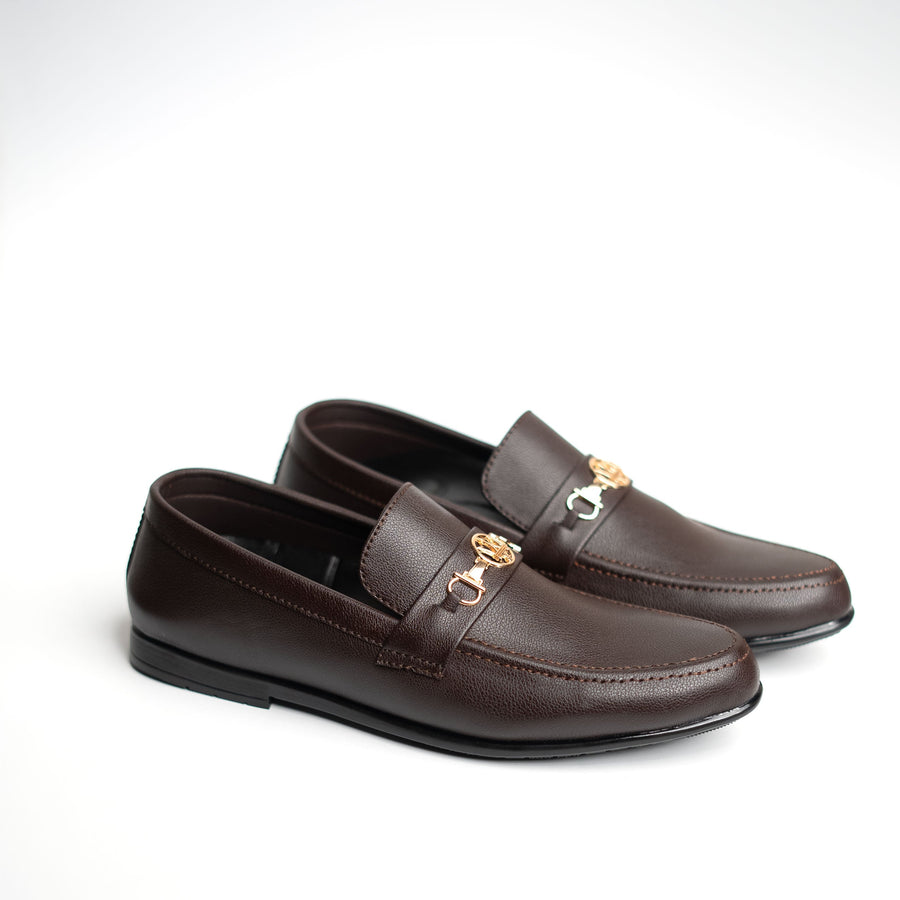 Brown Buckle Formal Shoes