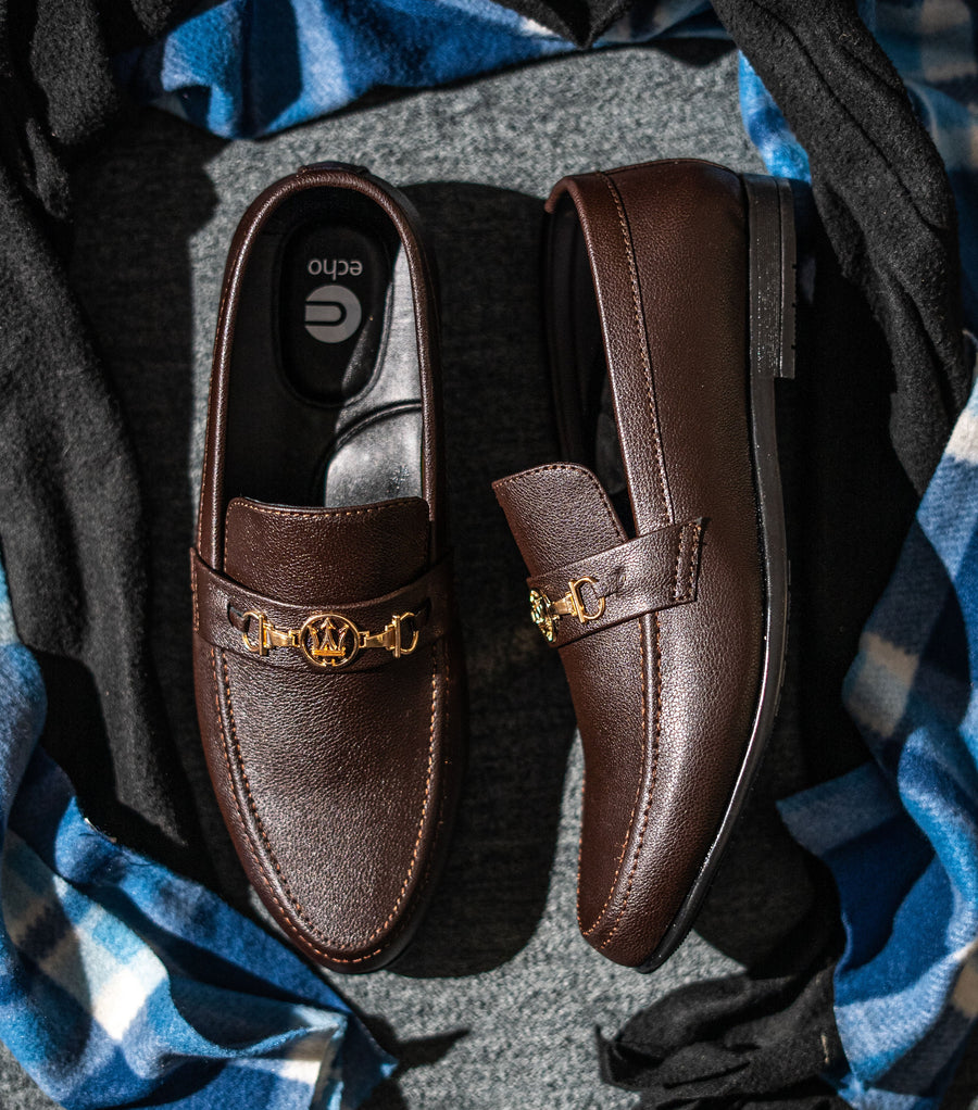 Brown Buckle Formal Shoes