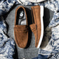 Brown Tie Suede Penny Loafers