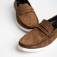 Brown Tie Suede Penny Loafers