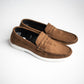 Brown Tie Suede Penny Loafers