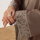 Brown Textured Embroidered Abaya