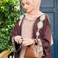 Brown Tribal Kimono Abaya