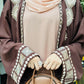 Brown Tribal Kimono Abaya