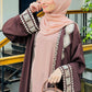 Brown Tribal Kimono Abaya