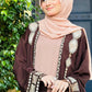 Brown Tribal Kimono Abaya