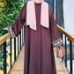 Brown Tribal Kimono Abaya