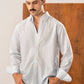 Mist Blue Fine Stripe Casual Shirt - Men