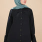 Black Lapel Abaya