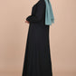 Black Lapel Abaya