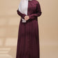 Olive Green Lapel Abaya