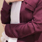 Cherry Berry Lapel Abaya