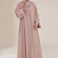 Cherry Bow Embroidered Abaya