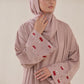Cherry Bow Embroidered Abaya