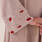 Cherry Bow Embroidered Abaya