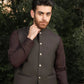 Dark Brown Suiting Waistcoat - Round Cut - Men